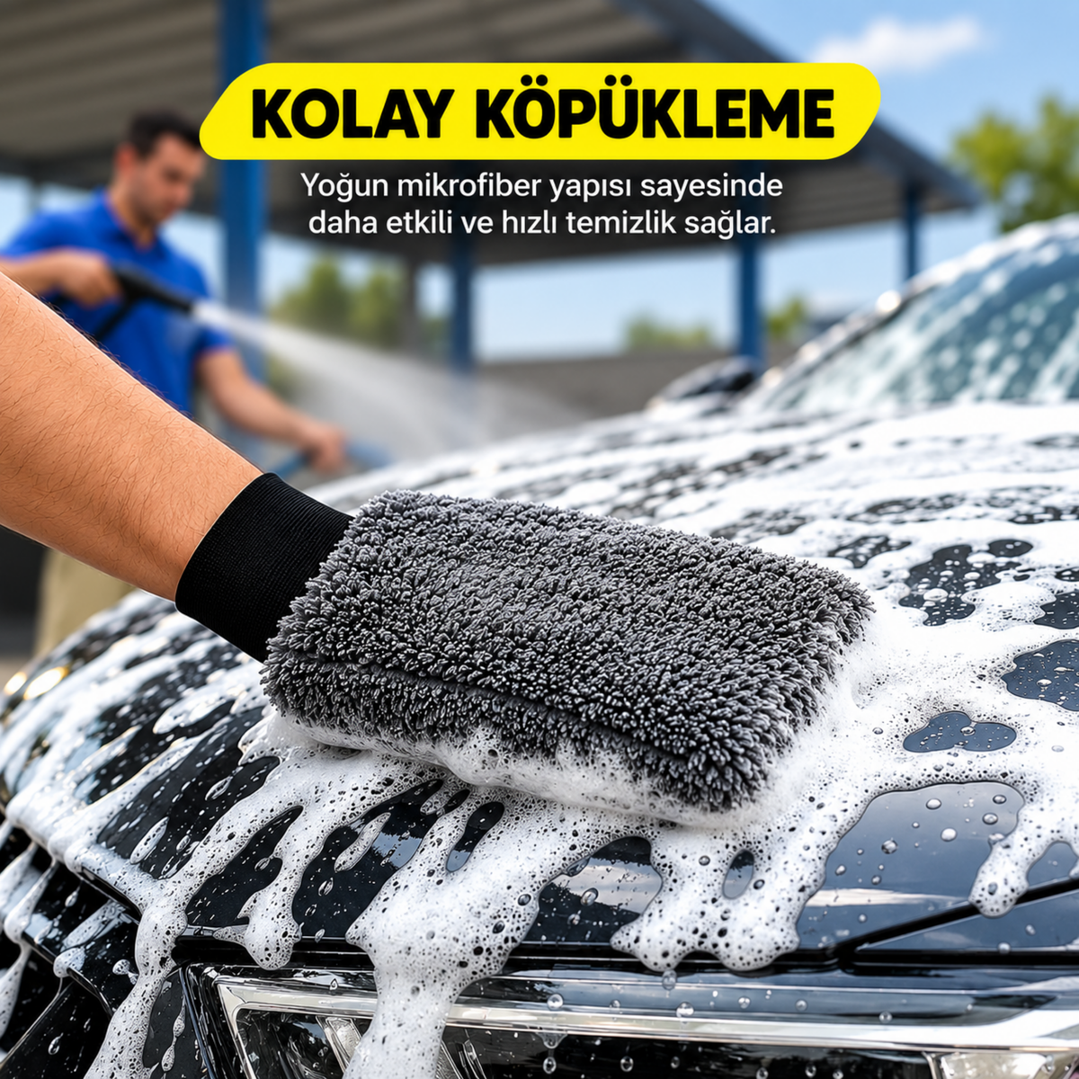Asfalt Yıkama Köpük Eldiveni