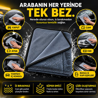 Asfalt Mikrofiber Profesyonel Kurulama Havlusu